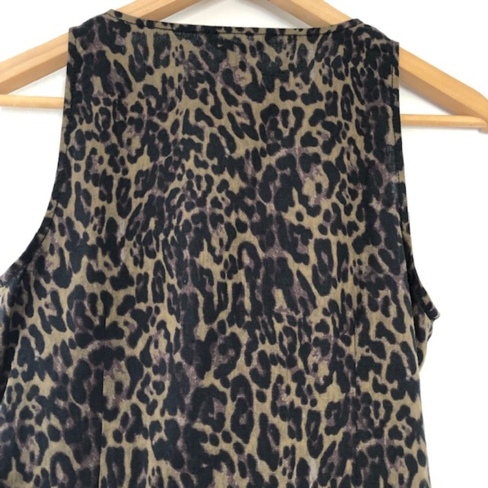 Banana Republic Womens Linen Blend Leopard Jumpsuit Size 0 - Picture 10 of 13